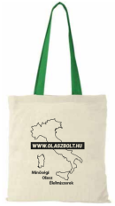 Vászontáska zöld fülekkel