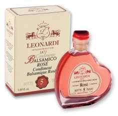 Leonardi 5 éves rosé balzsamecet szív alakú üvegben 50ml
