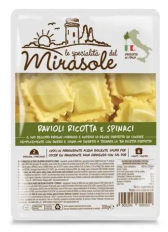 Mirasole ricottás-spenótos töltött raviolo tészta 200g