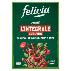 Felicia Extrafibre teljes kiőrlésű fusilli tészta 340g