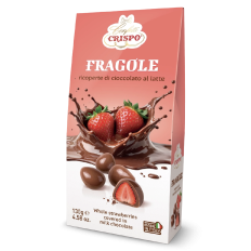 Crispo tejcsokoládéval bevont eper 130g